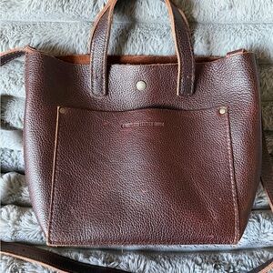 Portland Leather Goods Classic Mini Crossbody in Coldbrew
